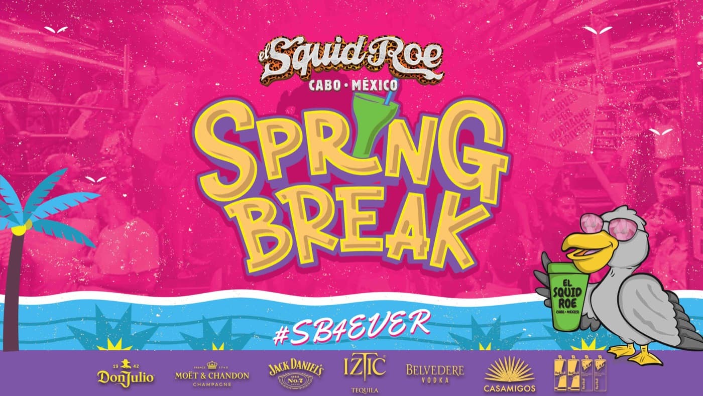 Spring Break party night with Cabo Party Pass in downtown Cabo San Lucas — official event lineup